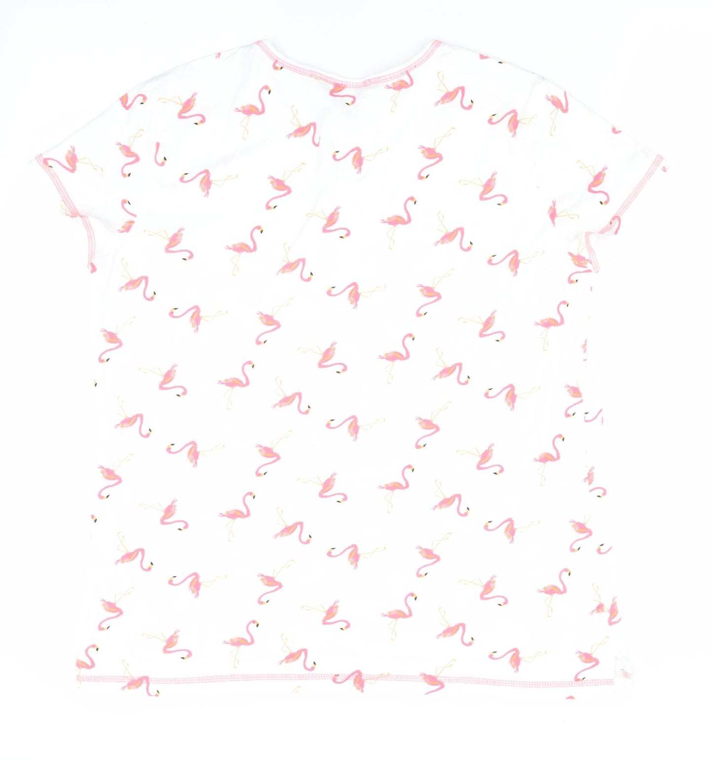 Damart Womens White Animal Print  Basic T-Shirt Size M