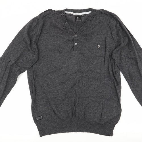 Henleys Mens Grey   Pullover Jumper