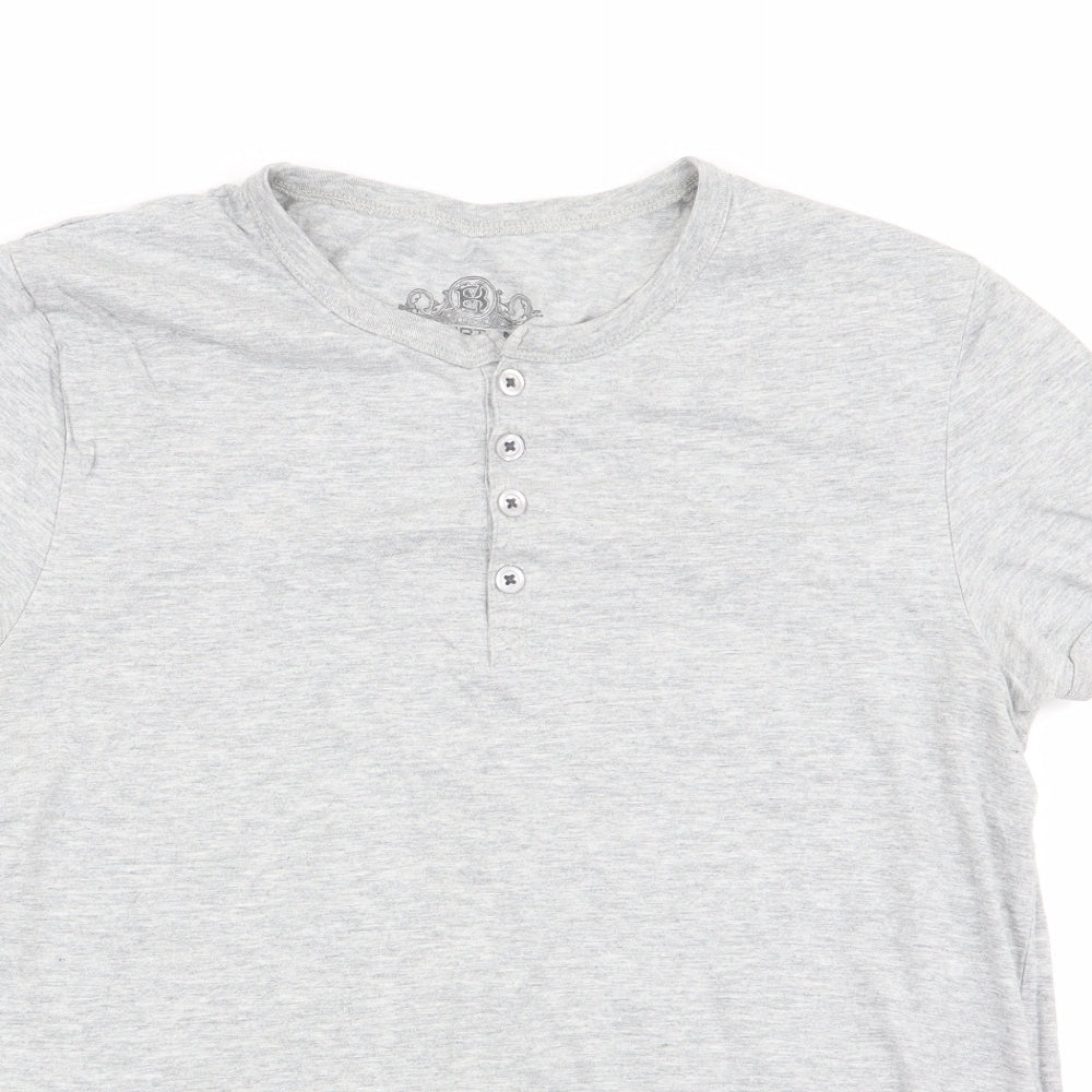 Burtons Menswear Mens Grey    T-Shirt Size M