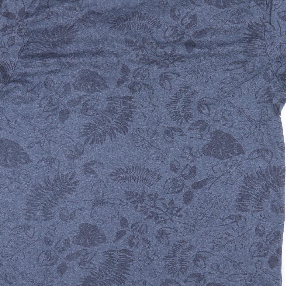 Steel & Jelly Mens Blue Floral   T-Shirt Size M