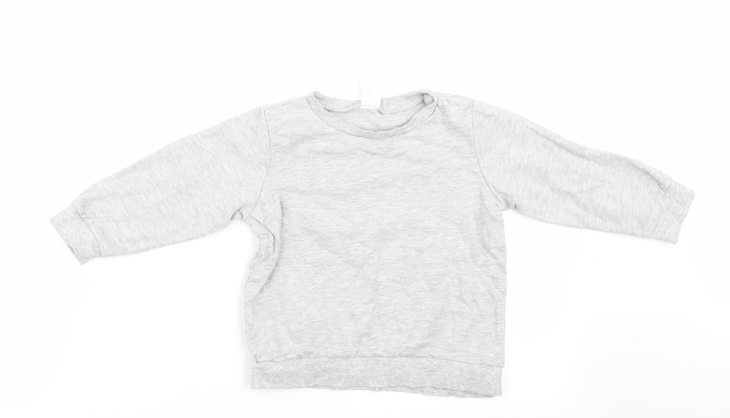 H&M Boys Grey   Pullover Sweatshirt Size 2-3 Years