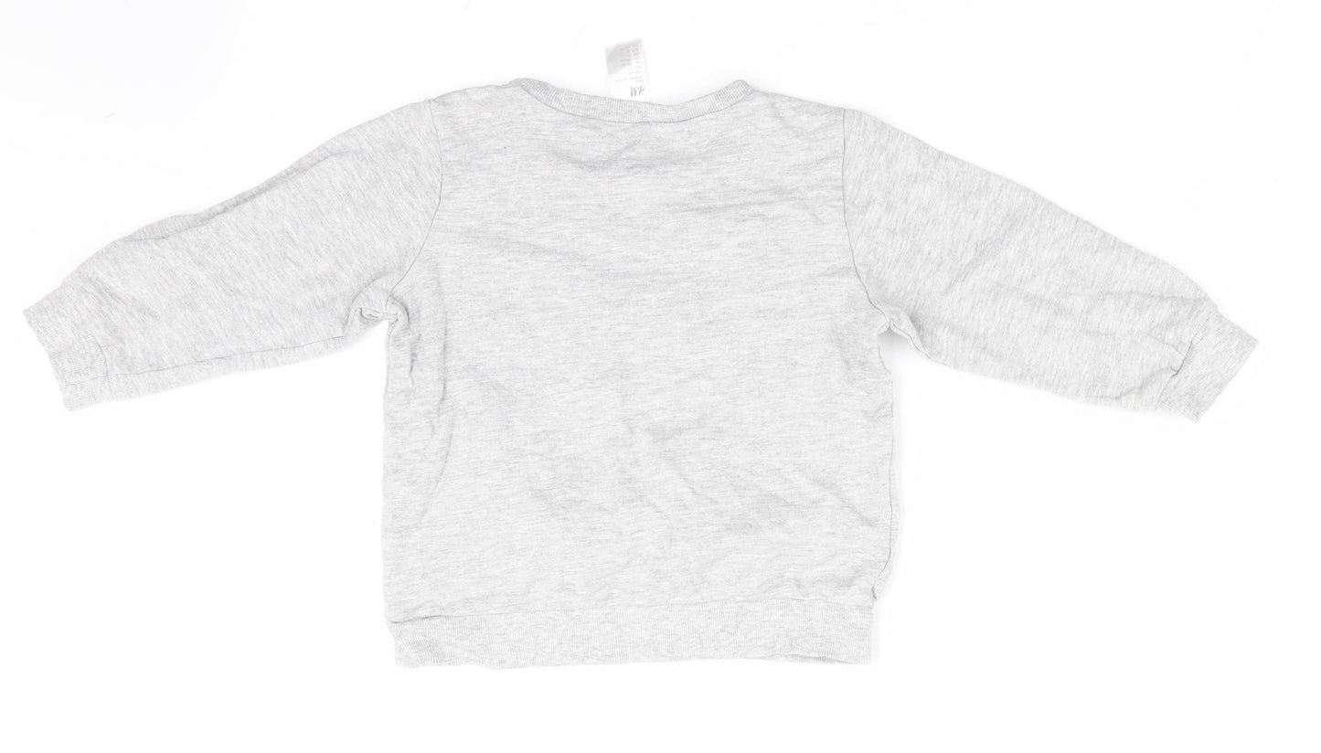 H&M Boys Grey   Pullover Sweatshirt Size 2-3 Years