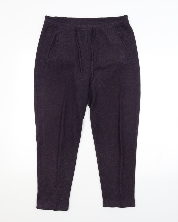 Anne Brooks Womens Purple Sweatpants Trousers Size M L24 in