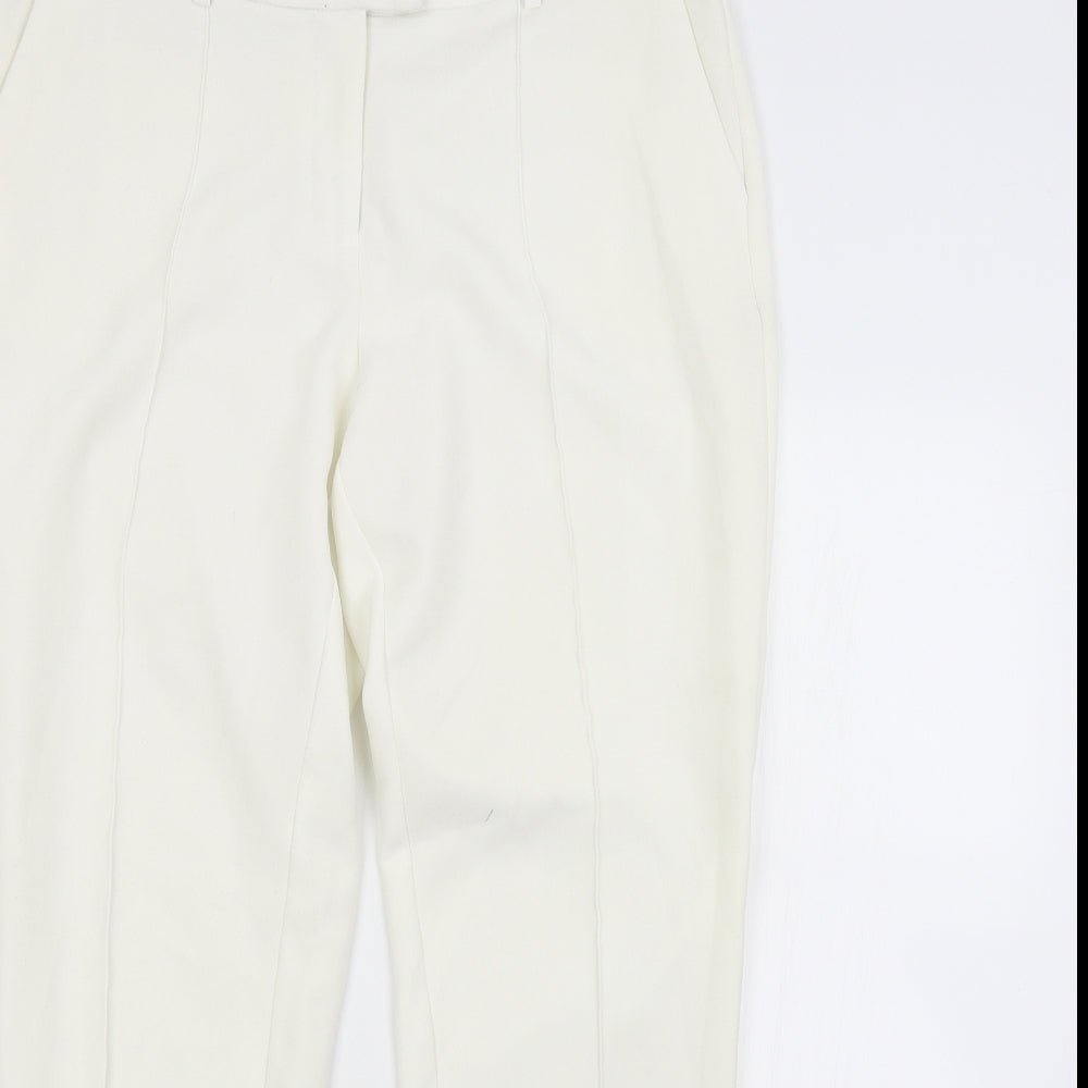 NEXT Womens White   Trousers  Size 14 L28 in