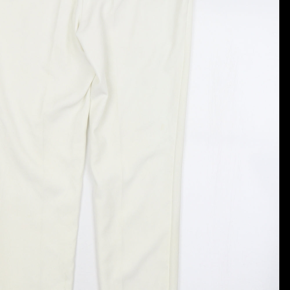 NEXT Womens White   Trousers  Size 14 L28 in