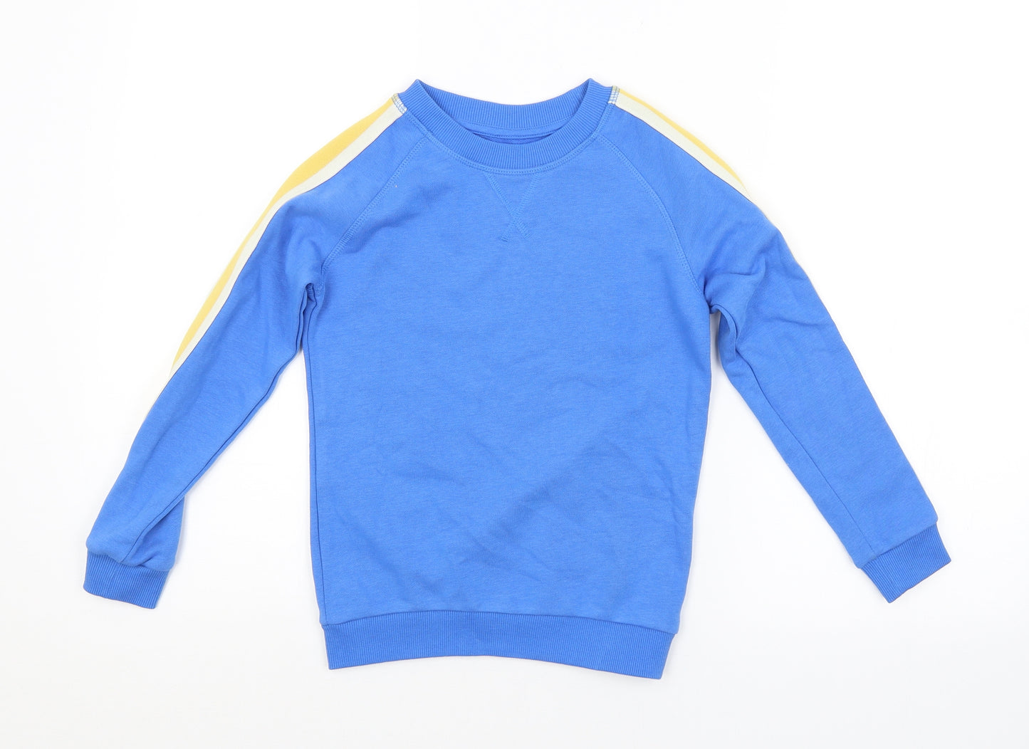 M&S Boys Blue Spotted  Pullover Jumper Size 6-7 Years