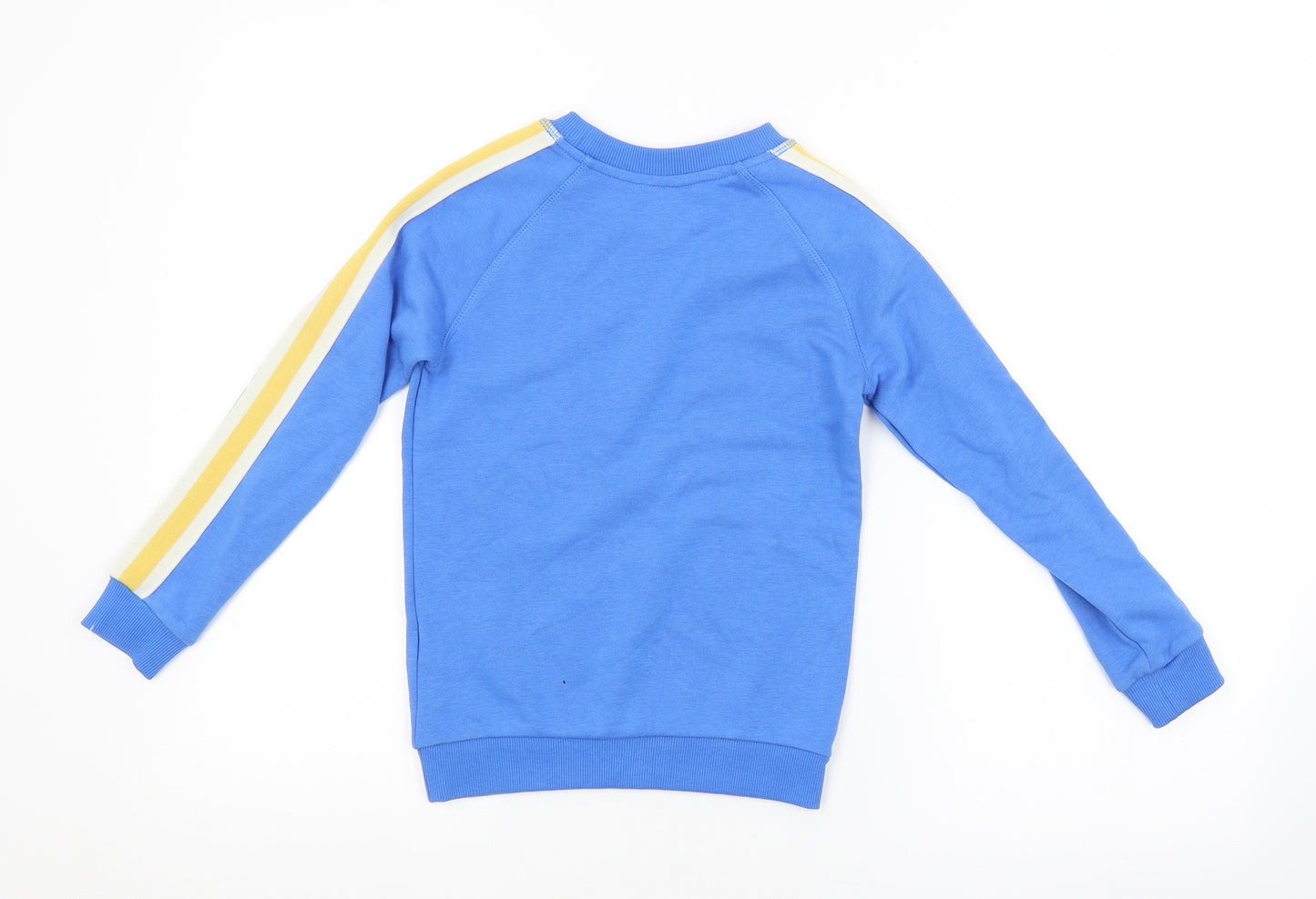M&S Boys Blue Spotted  Pullover Jumper Size 6-7 Years