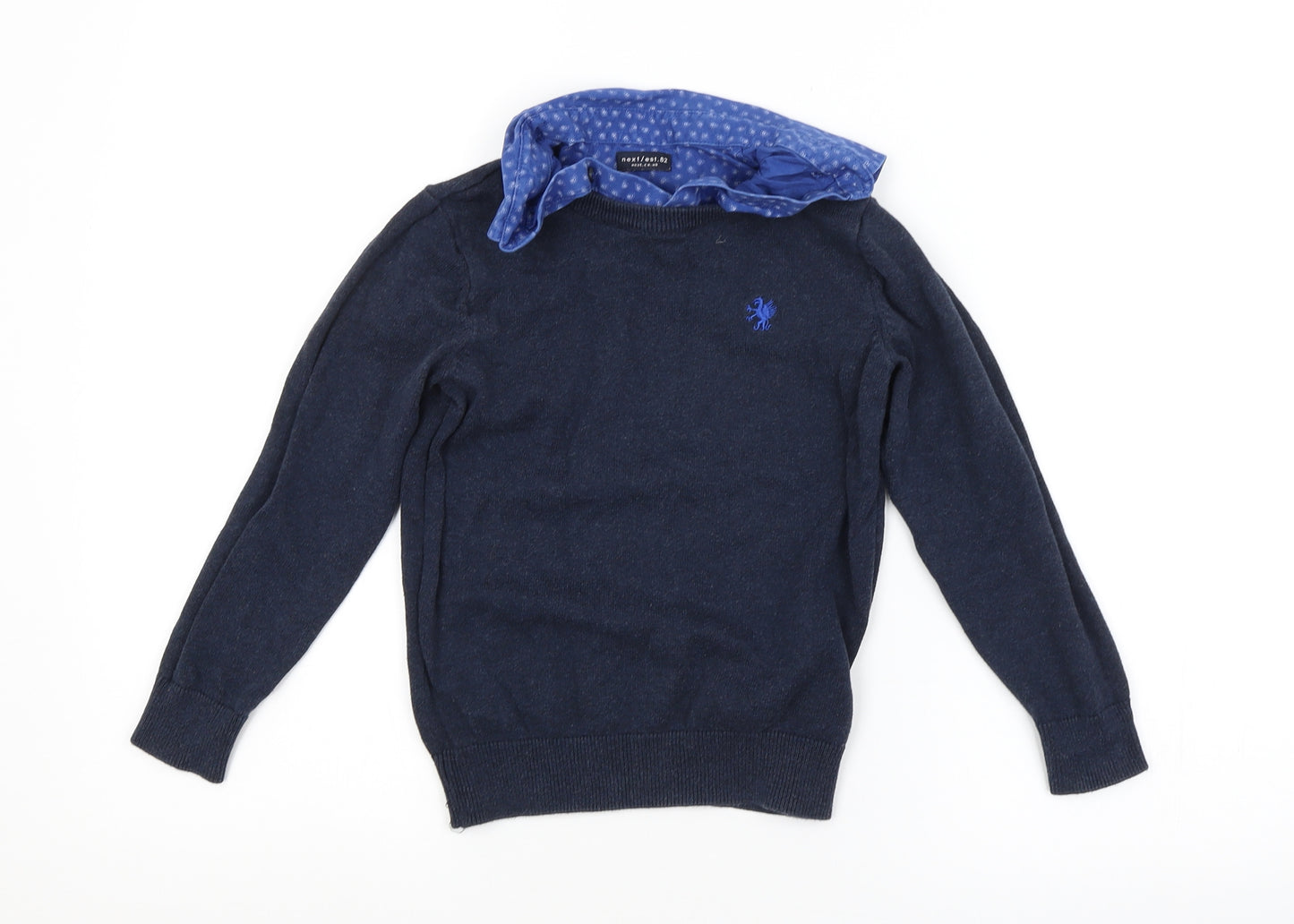 NEXT Boys Blue   Pullover Jumper Size 7 Years