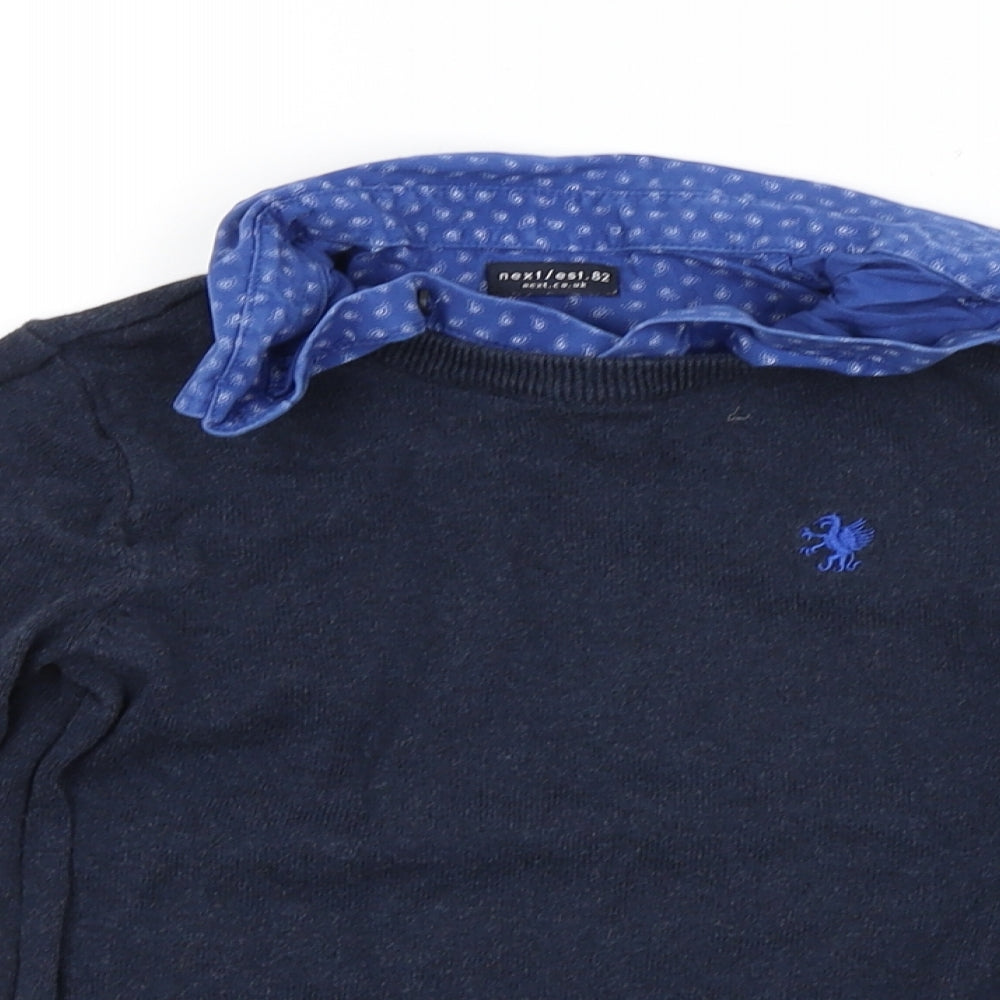 NEXT Boys Blue   Pullover Jumper Size 7 Years