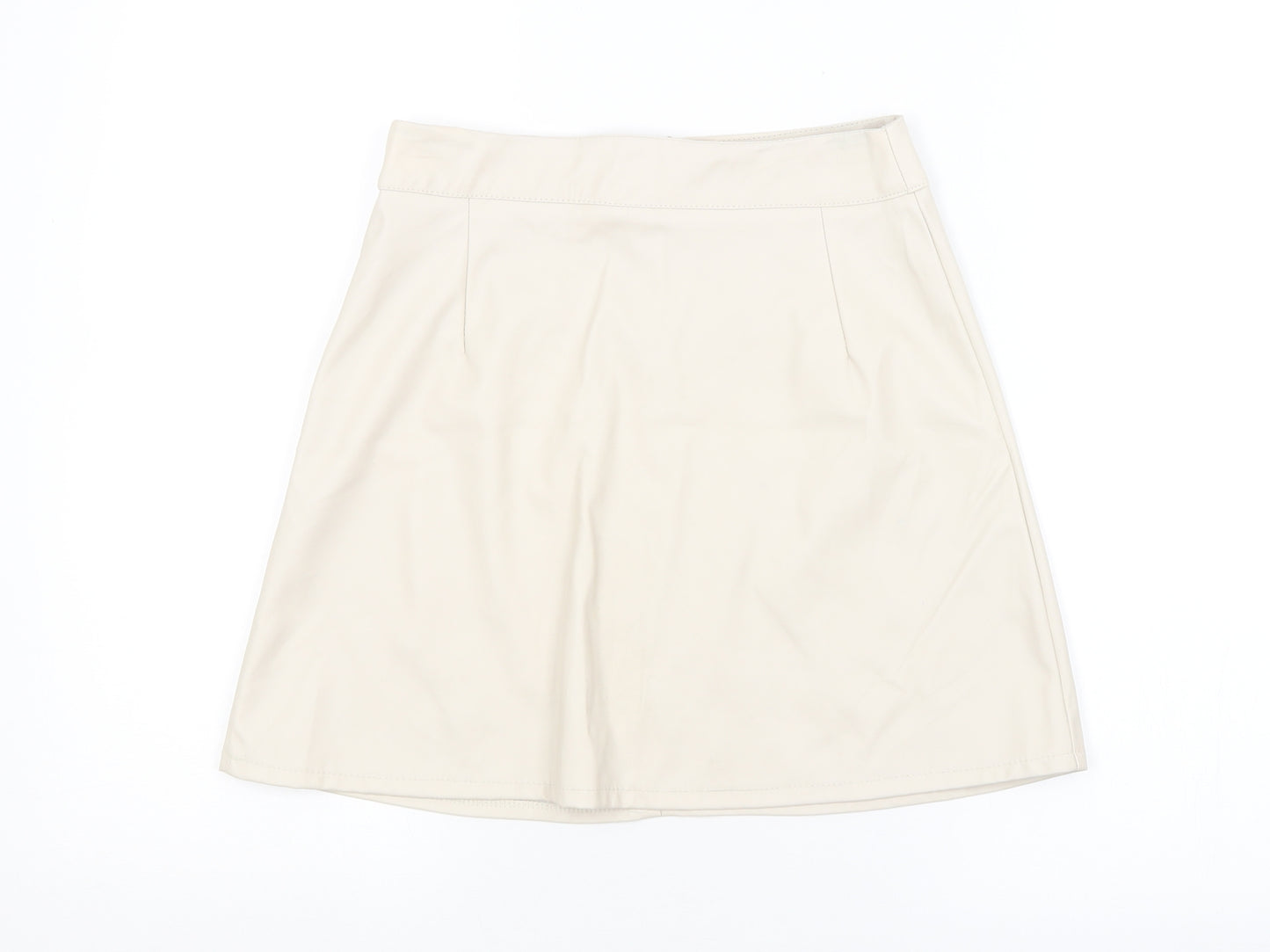 PRETTYLITTLETHING Womens Beige   A-Line Skirt Size 8
