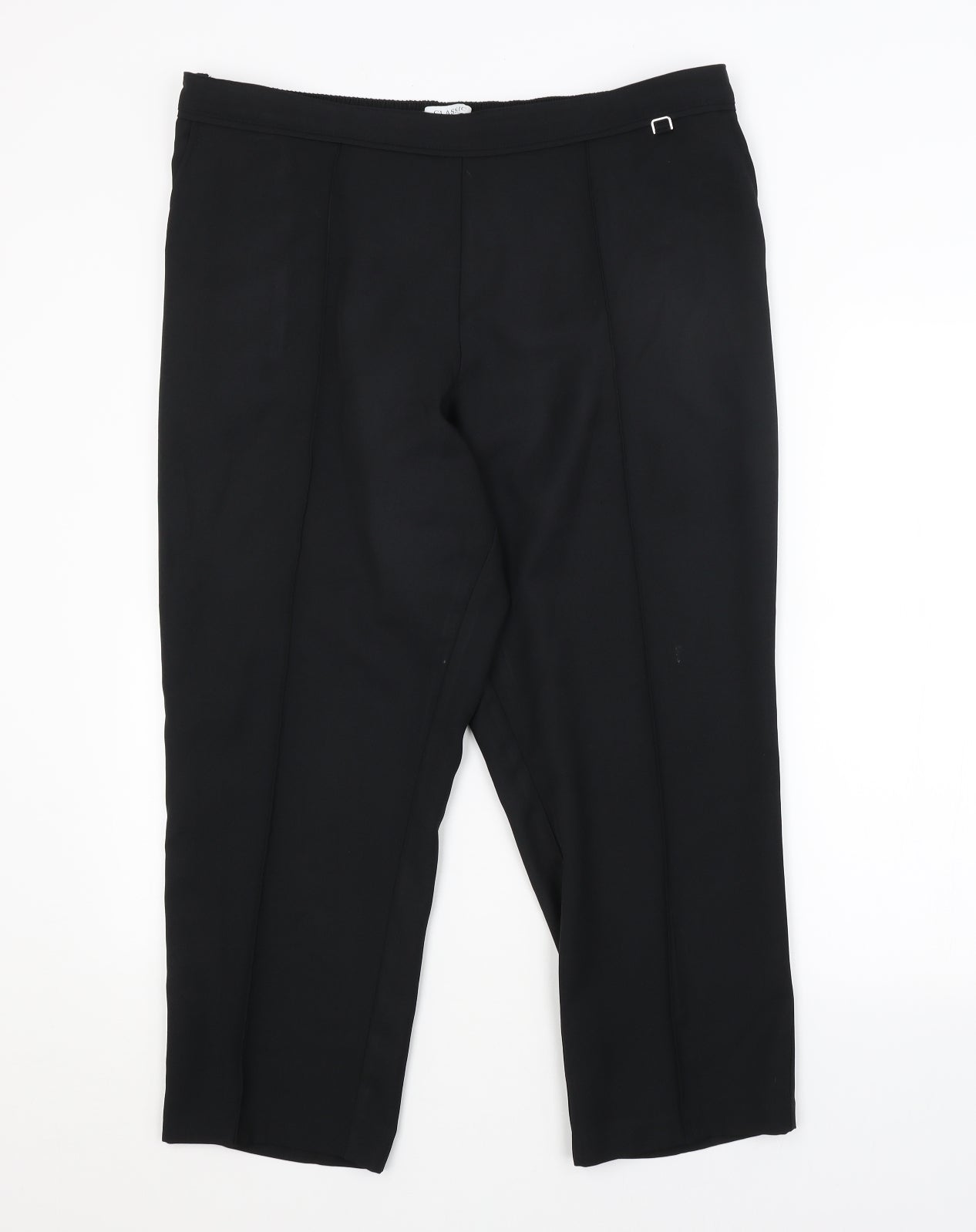 M&S Womens Black   Trousers  Size 18 L24 in