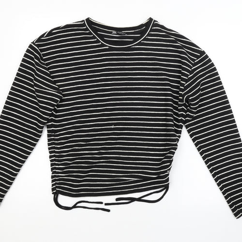 Zara Womens Black Striped  Pullover Jumper Size M