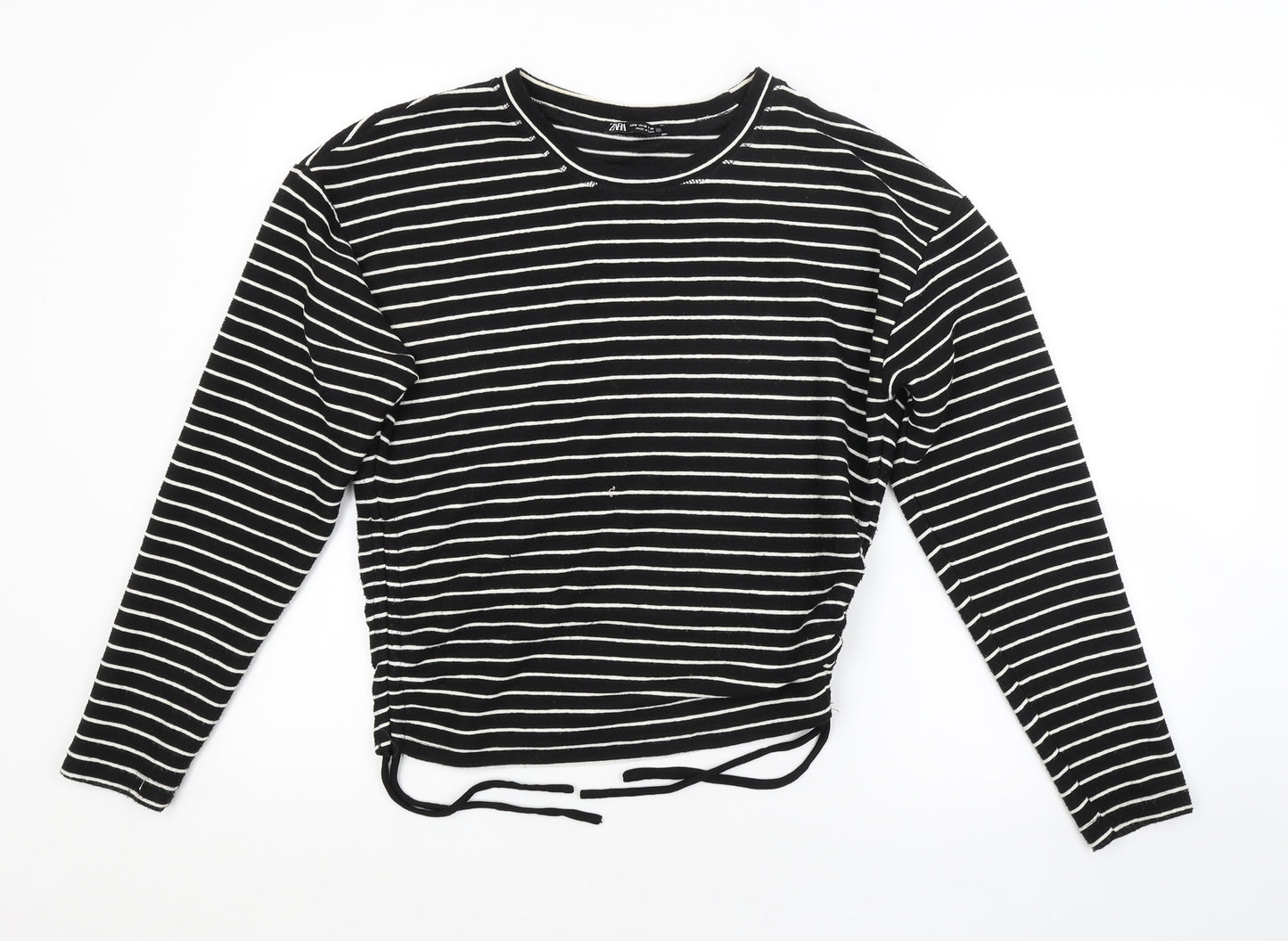 Zara Womens Black Striped  Pullover Jumper Size M