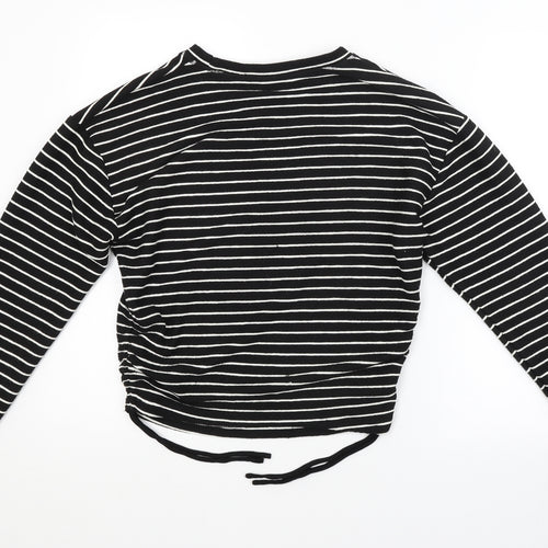 Zara Womens Black Striped  Pullover Jumper Size M