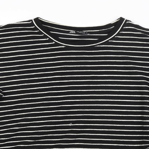 Zara Womens Black Striped  Pullover Jumper Size M