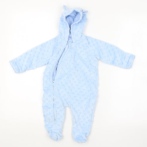 George Baby Blue Spotted  Coverall One-Piece Size 0-3 Months