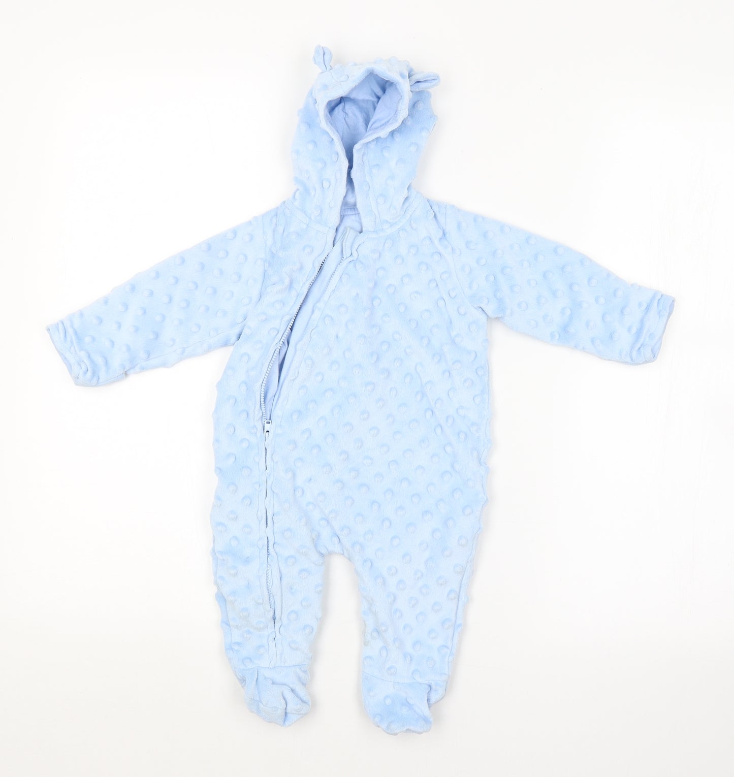 George Baby Blue Spotted  Coverall One-Piece Size 0-3 Months