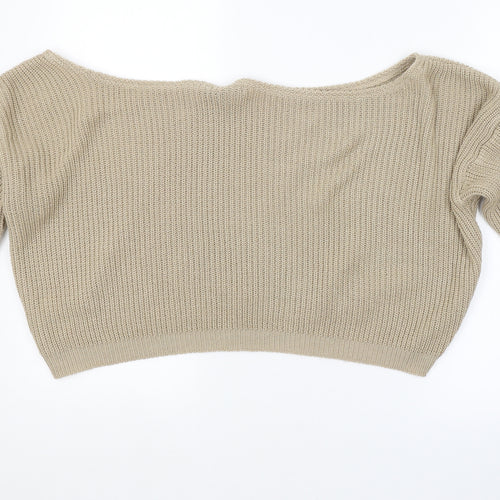PRETTYLITTLETHING Womens Brown   Pullover Jumper Size L