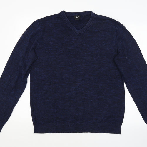 H&M Mens Blue   Pullover Jumper Size L
