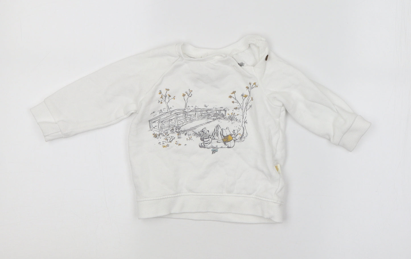 Disney Baby Baby White   Pullover Jumper Size 3-6 Months  - Winnie the Pooh