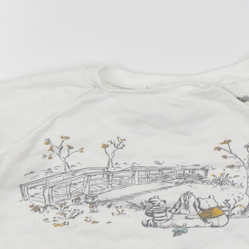 Disney Baby Baby White   Pullover Jumper Size 3-6 Months  - Winnie the Pooh