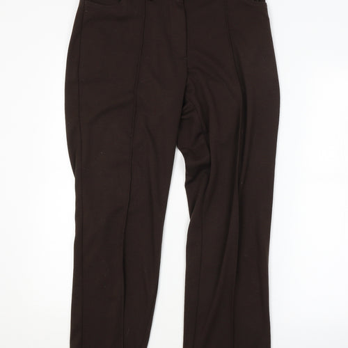 M&S Womens Brown   Trousers  Size 10 L26 in