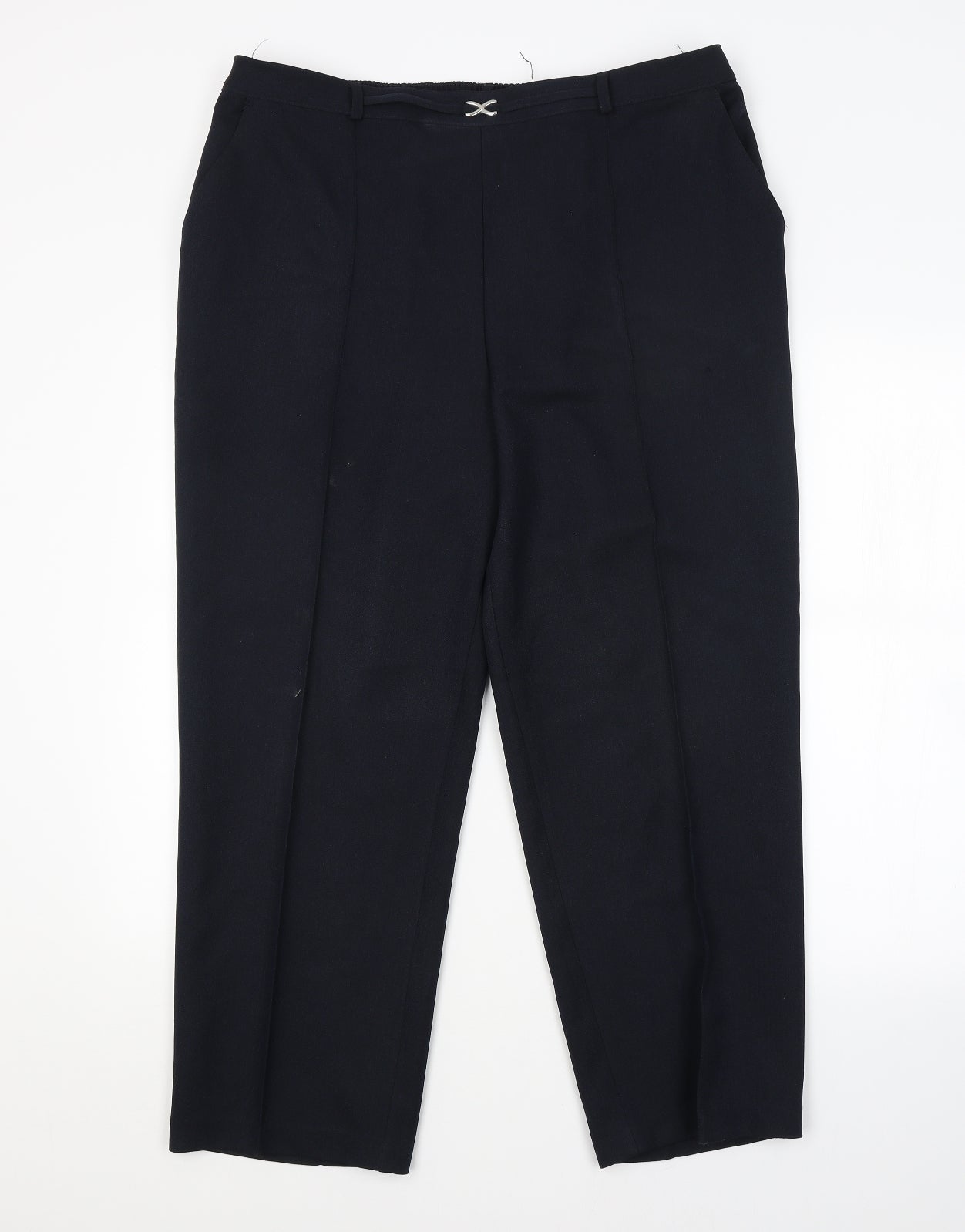 M&S Womens Blue   Trousers  Size 18 L26 in