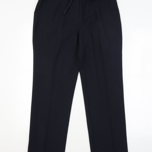 ELLIE LOUISE Womens Blue Camouflage  Trousers  Size 12 L28 in