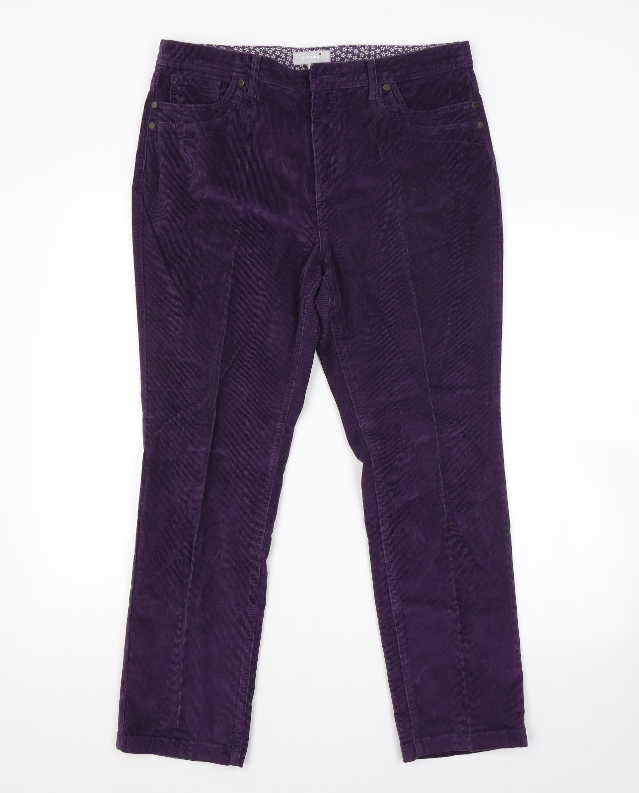 Per Una Womens Purple   Straight Jeans Size 14 L26 in