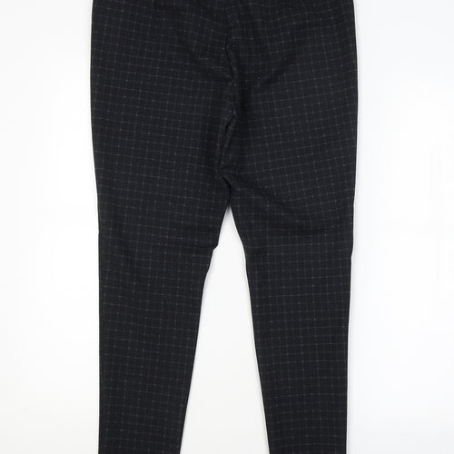 George Womens Black Check  Trousers   L26 in