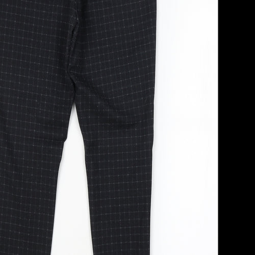 George Womens Black Check  Trousers   L26 in