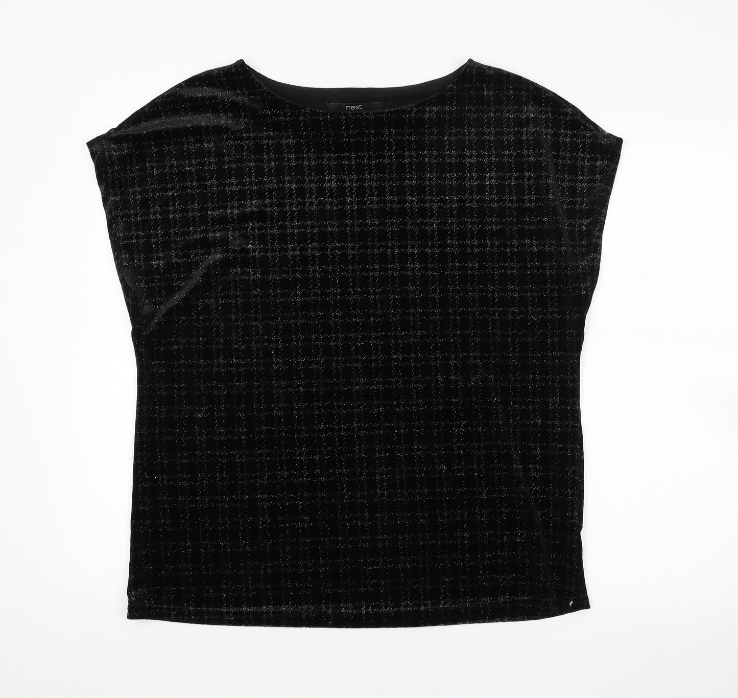 NEXT Womens Black Check  Basic Blouse Size 14