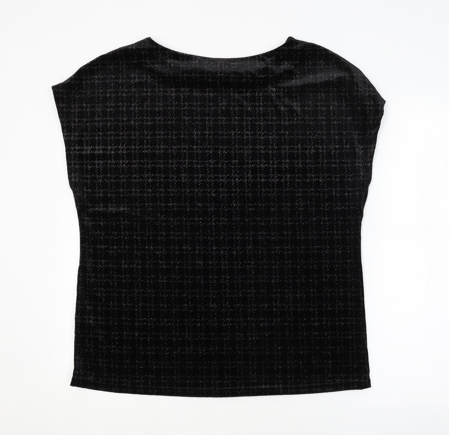 NEXT Womens Black Check  Basic Blouse Size 14