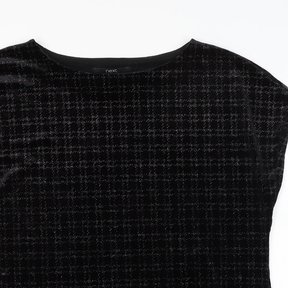 NEXT Womens Black Check  Basic Blouse Size 14