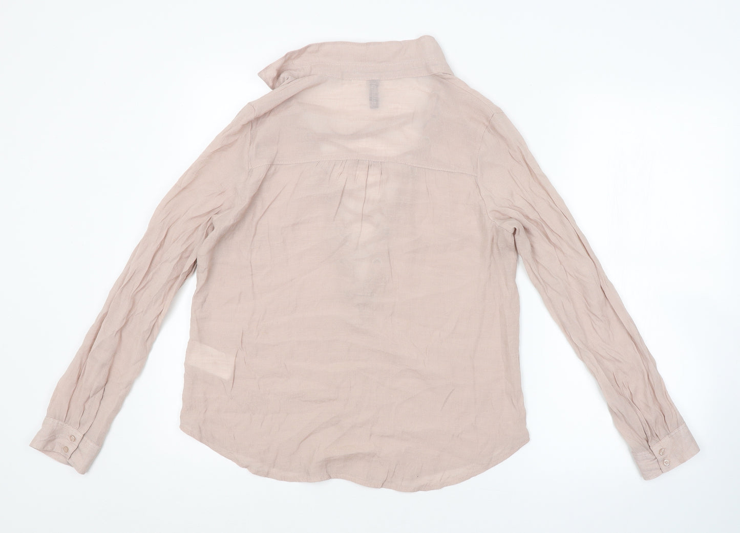 H&M Womens Pink   Basic Blouse Size 8