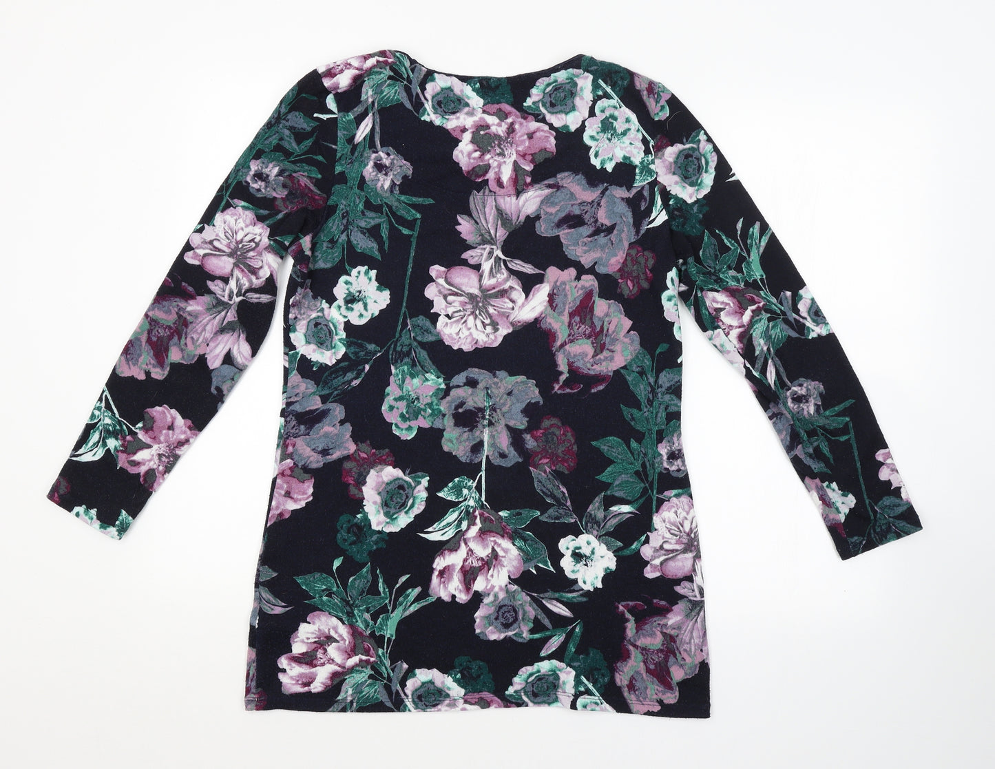 M&S Womens Purple Floral  Pullover Jumper Size 10