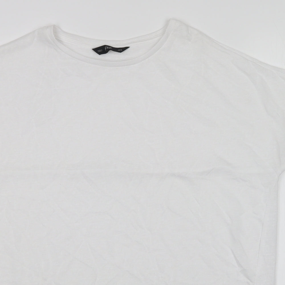 F&F Womens White   Basic T-Shirt Size 16