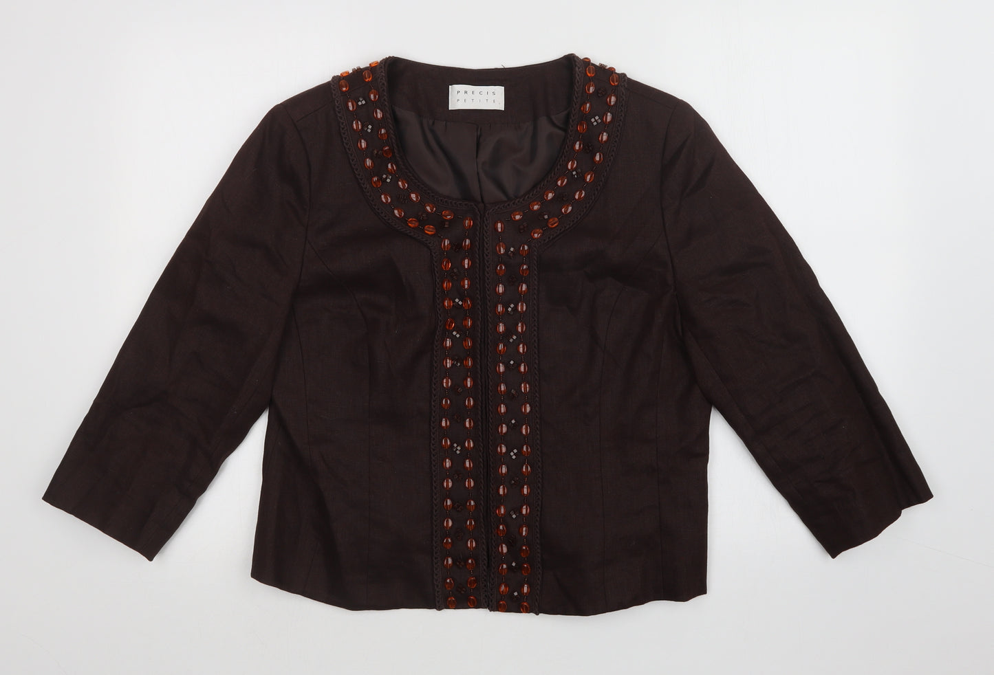 Precis Womens Brown   Jacket Blazer Size 16
