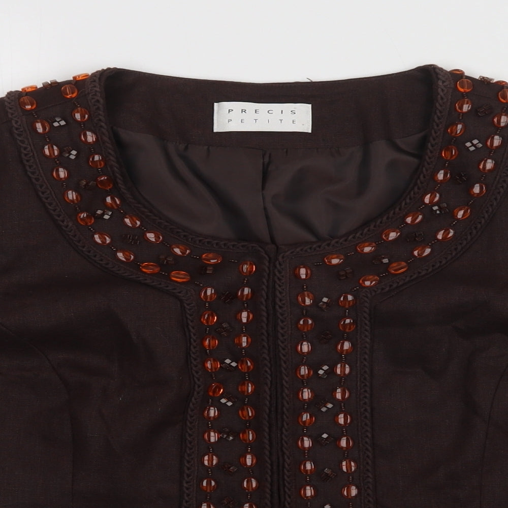Precis Womens Brown   Jacket Blazer Size 16