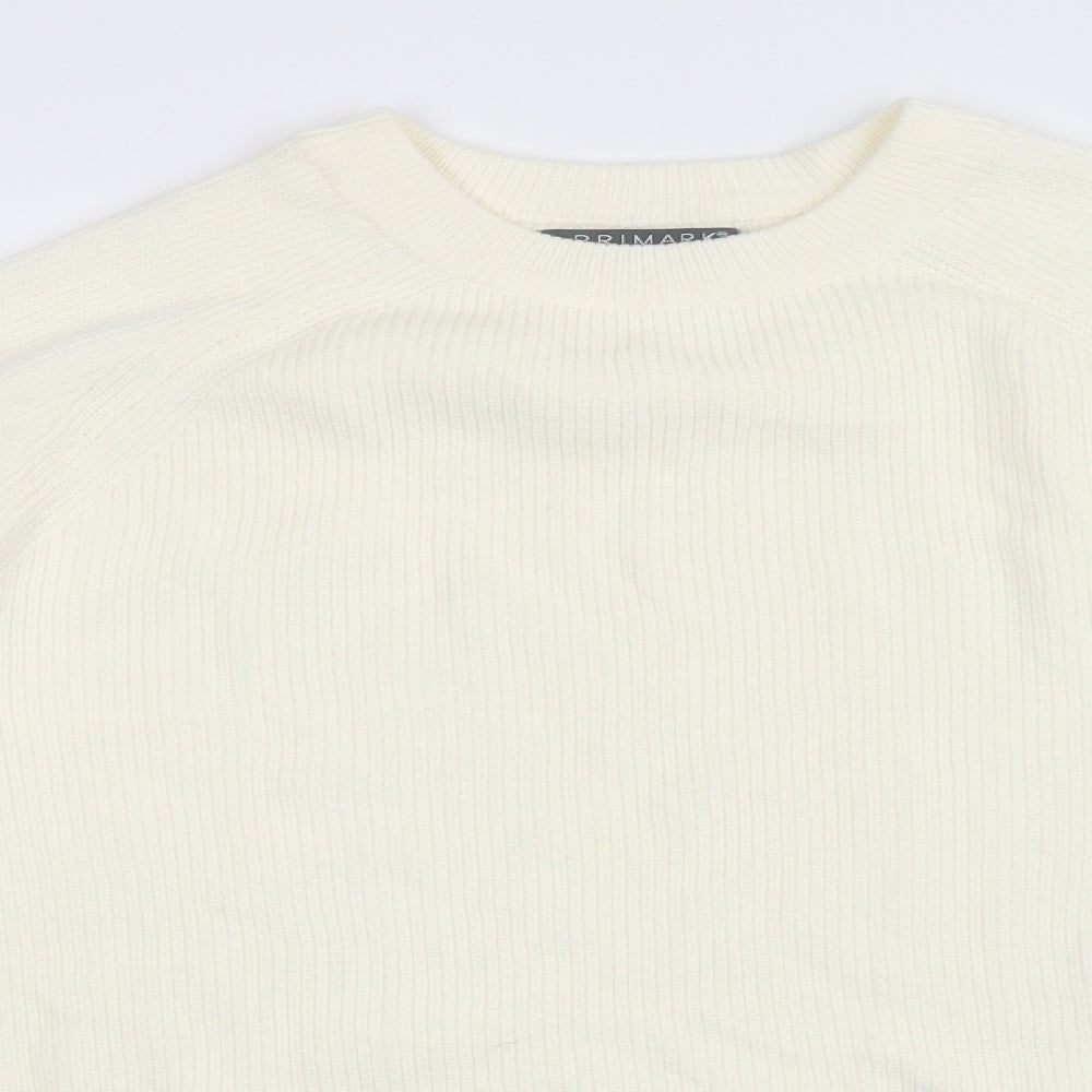 Primark Mens White   Pullover Sweatshirt Size M