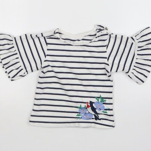 Mini Club Girls Multicoloured Striped  Basic T-Shirt Size 2-3 Years