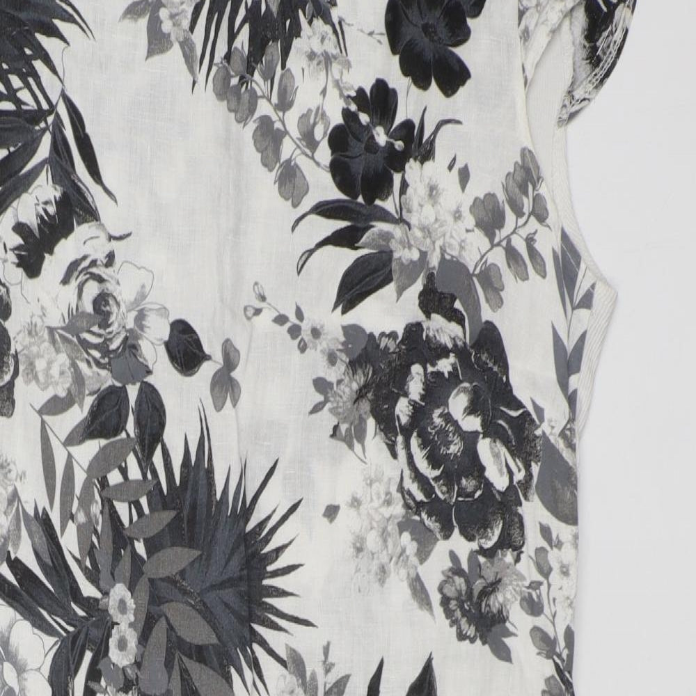 LINA TOMEI Womens Multicoloured Floral  A-Line  Size M