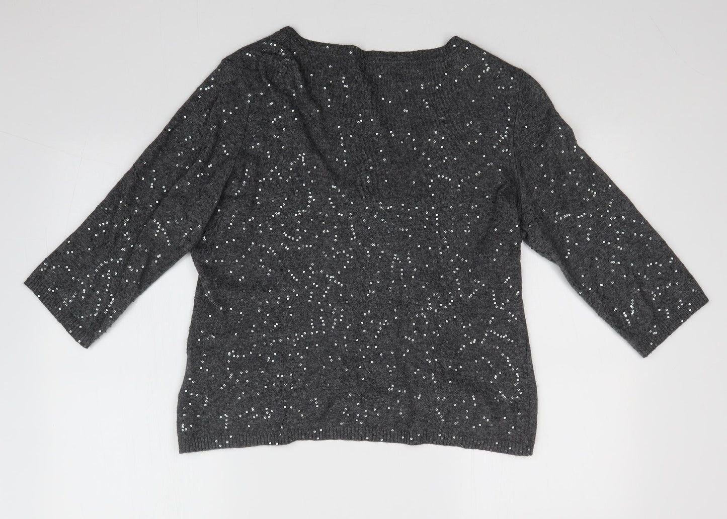 Per Una Womens Grey   Cardigan Jumper Size 16