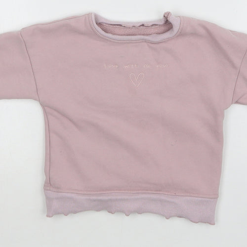 Preworn Girls Pink   Pullover Sweatshirt
