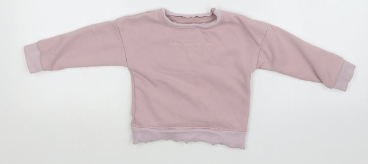 Preworn Girls Pink Pullover Sweatshirt