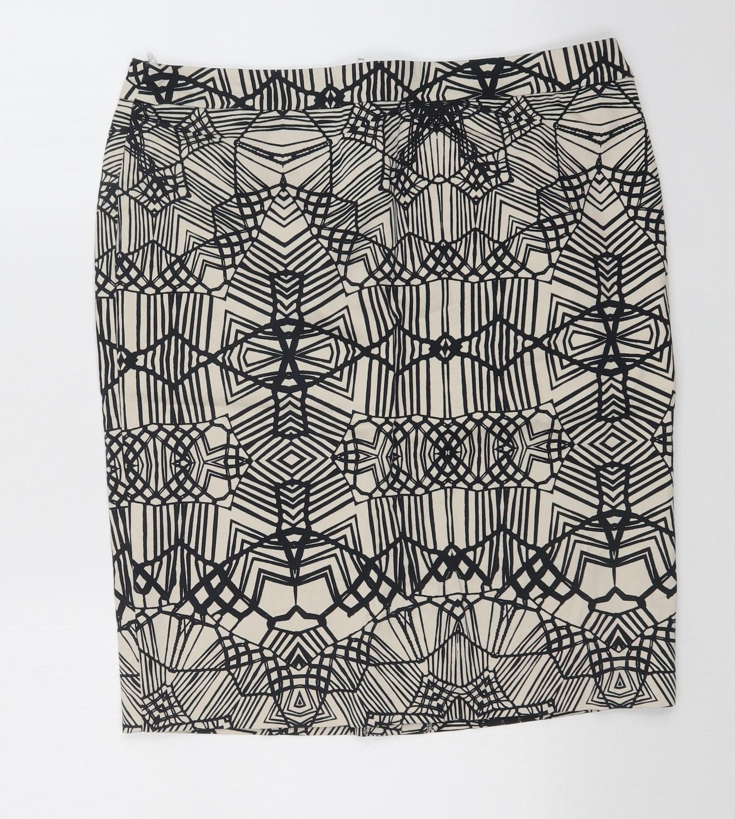 M&S Womens Multicoloured Geometric  Straight & Pencil Skirt Size 14