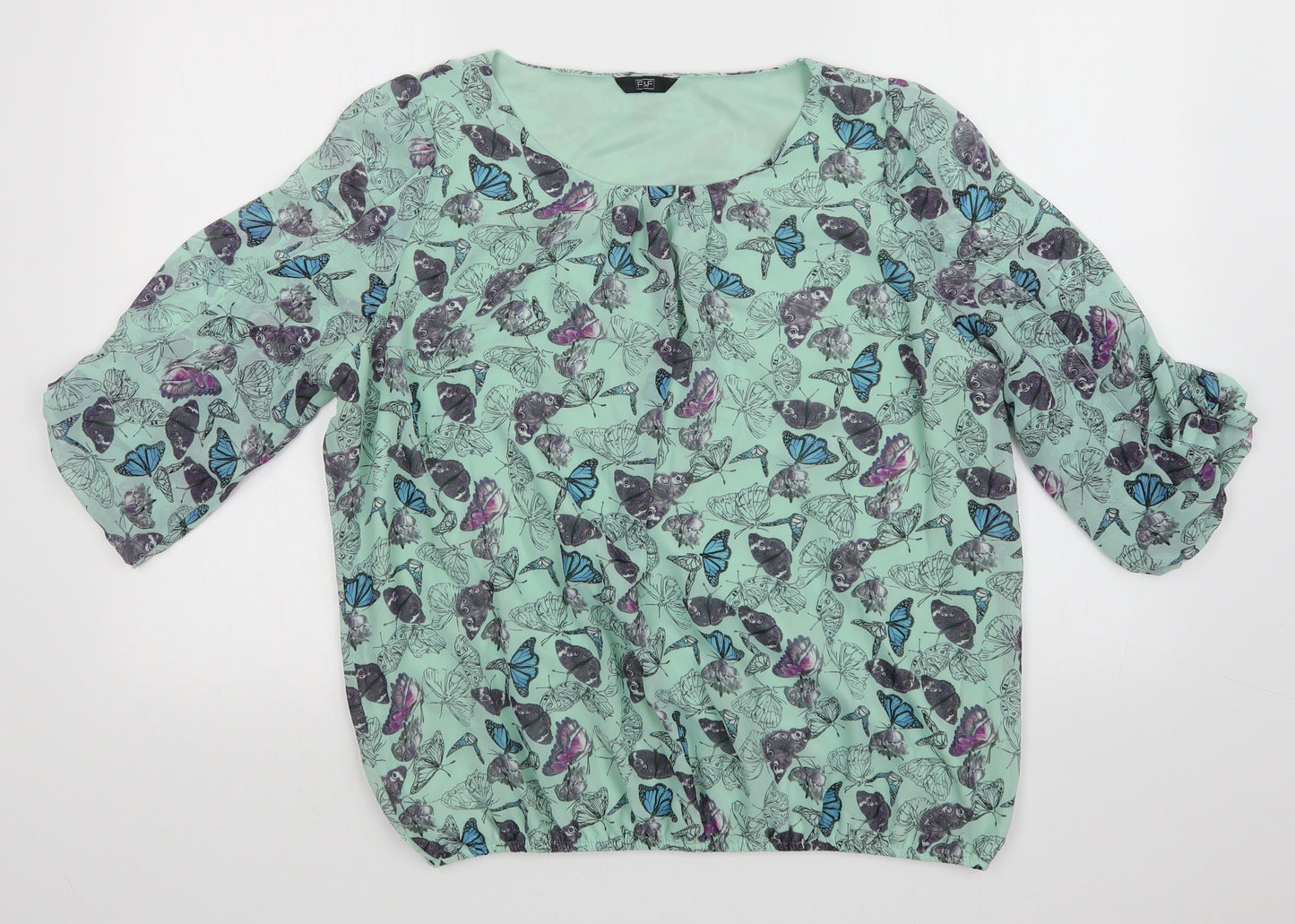 F&F Womens Multicoloured Floral  Basic T-Shirt Size 16