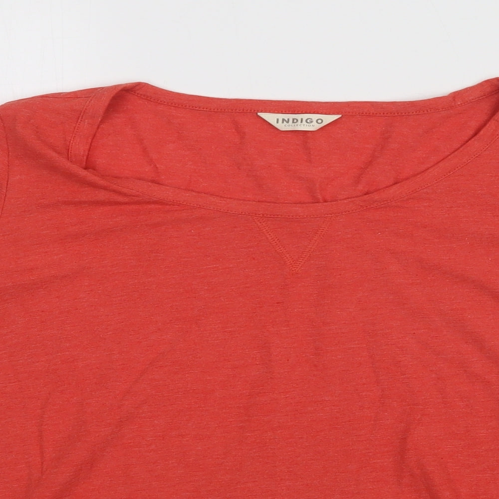 M&S Womens Red   Basic T-Shirt Size 14