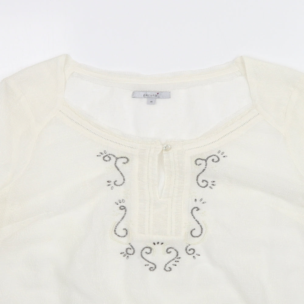 Per Una Womens White   Basic T-Shirt Size 16