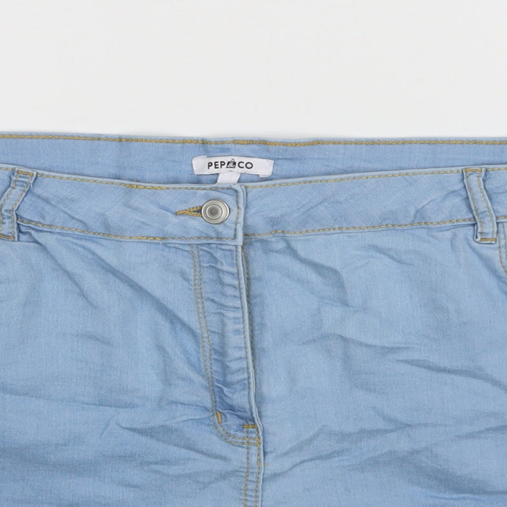 PEP&CO Womens Blue  Denim  Shorts Size 20